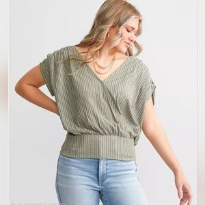 Dolman Surplice TopWillow & Root Top Color Seagrass Sz M (BOHO)